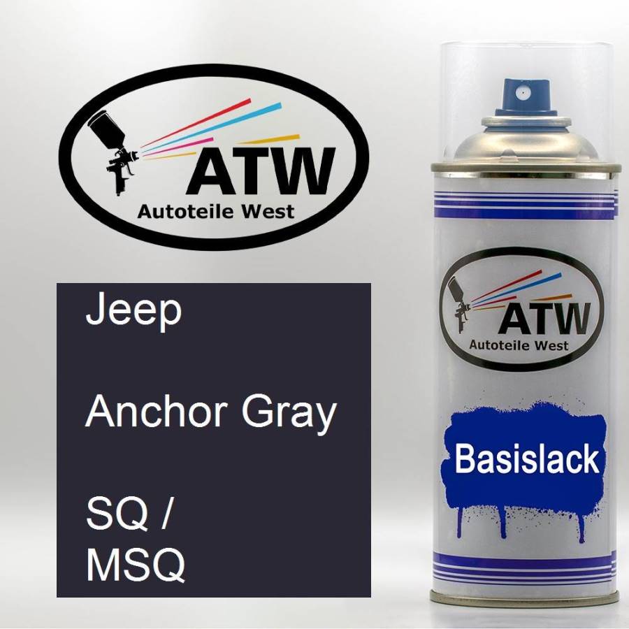 Jeep, Anchor Gray, SQ / MSQ: 400ml Sprühdose, von ATW Autoteile West.
